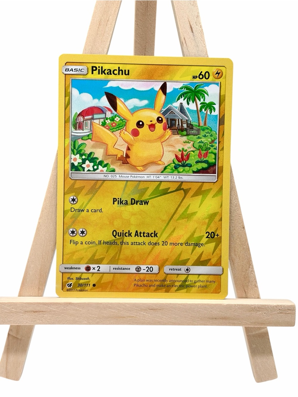 Pikachu Pokémon Trading Card - Yellow Lightning Card